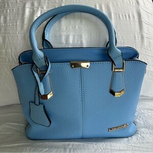 NEVENKA NWOT! Vegan Leather Handbag Handle/Shoulder Strap High Capacity SkyBlue‎